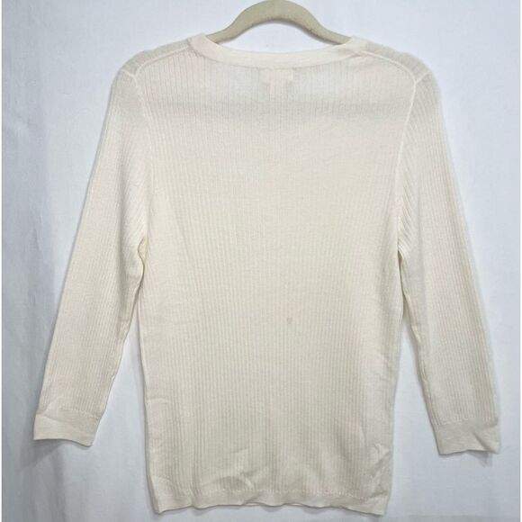 J. Crew Italian Cashmere Ribbed Long Sleeve - Picture 3 of 4